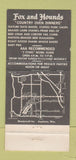 Matchbook Cover - Fox and Hound's Restaurant Hubertus WI 30 Strike