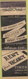 Matchbook Cover - Los Angeles Times Newspaper classifieds Coast Match WEAR