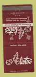 Matchbook Cover - Alioto's Restaurant Milwaukee WI 30 Strike