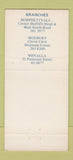 Matchbook Cover - Solomons Carpets Adelaide Australia  30 Strike