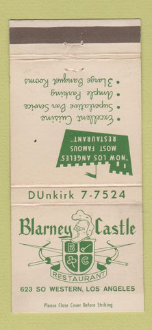 Matchbook Cover - Blarney Castle Los Angeles CA 30 Strike