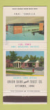 Matchbook Cover - Union Bank and Trust Ottumwa IA WEAR 30 Strike