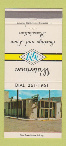 Matchbook Cover - Watertown Savings and Loan WI 30 Strike
