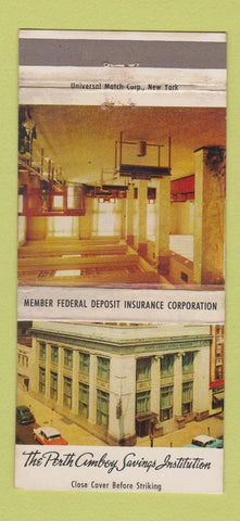 Matchbook Cover - Perth Amboy Savings Institution NJ WEAR 30 Strike