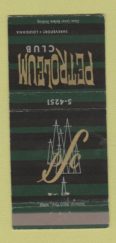 Matchbook Cover - Petroleum Club Shreveport LA 30 Strike