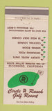 Matchbook Cover - Circle R Ranch Golf Resort Escondido CA 30 Strike
