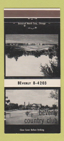 Matchbook Cover - Beverly Country Club IL 30 Strike