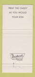 Matchbook Cover - Beverly Country Club IL 30 Strike