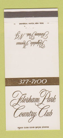 Matchbook Cover - Florham Park Country Club NJ 30 Strike