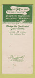 Matchbook Cover - Atlantic City Country Club Northfield NJ 30 Strike