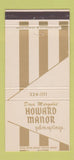 Matchbook Cover - Howard Manor Palm Springs CA Dave Margolis 30 Strike