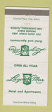 Matchbook Cover - Lago Mar Hotel Apartments Fort Lauderdale FL 30 Strike
