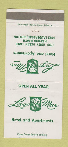 Matchbook Cover - Lago Mar Hotel Apartments Fort Lauderdale FL 30 Strike