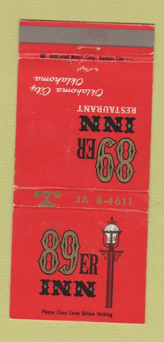 Matchbook Cover - 89er Inn Oklahoma City OK 30 Strike