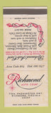 Matchbook Cover - Richmond Auto Court Richmond VA Motel 30 Strike
