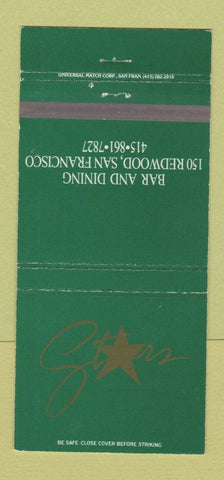 Matchbook Cover - Stars San Francisco CA 30 Strike