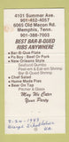 Matchbook Cover - Gridley's BBQ  Memphis TN WEAR 30 Strike