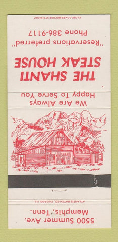 Matchbook Cover - The Shanti Steak House Memphis TN 30 Strike