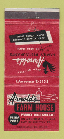 Matchbook Cover - Arnold's Farm House Buena Park CA Long Beach 30 Stick