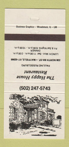 Matchbook Cover - Happy House Restaurant Mayfield KY 30 Strike