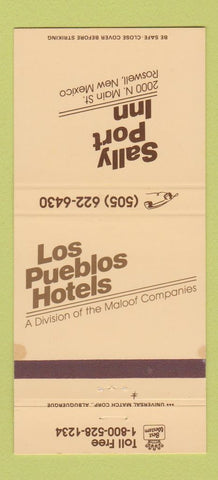 Matchbook Cover - Sally Port Inn Roswell NM STAINED 30 Strike