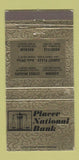Matchbook Cover - Placer National Bank Auburn Roseville CA 30 Strike