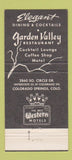 Matchbook Cover - Garden Valley Restaurant Colorado Springs 30 Strike