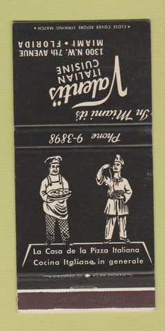 Matchbook Cover - Valenti's Italian Restaurant Miami FL 30 Strike