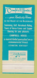 Matchbook Cover - Campbell House Lexington KY 30 Strike