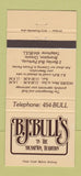 Matchbook Cover - BJ Bull's Brampton ON 30 Strike