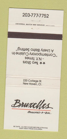 Matchbook Cover - Bruxelles Brasserie New Haven CT 30 Strike