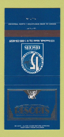 Matchbook Cover - Merv Griffin's Resorts Hotel Casino Atlantic City NJ 30 Strike