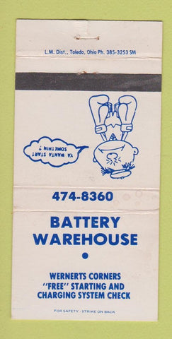 Matchbook Cover - Battery Warehouse WEAR 30 Strike