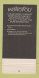 Matchbook Cover - Monopoly Restaurant Dallas TX 30 Strike