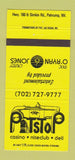 Matchbook Cover - The Pitstop Casino Deli Pahrump NV 30 Strike