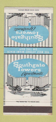 Matchbook Cover - Southgate Towers Apartments Miami Beach FL 30 Strike