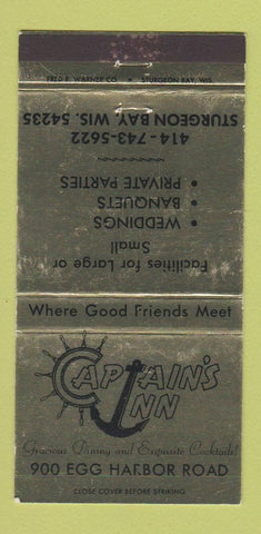 Matchbook Cover - Captain's Inn Sturgeon Bay WI 30 Strike