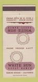 Matchbook Cover - White Sun Guest Ranch Rancho Mirage CA 30 Strike