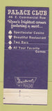 Matchbook Cover - Palace Club Casino Reno NV 30 Strike