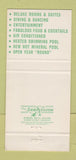 Matchbook Cover - Dave Margolis Howard Manor Palm Springs CA 30 Strike