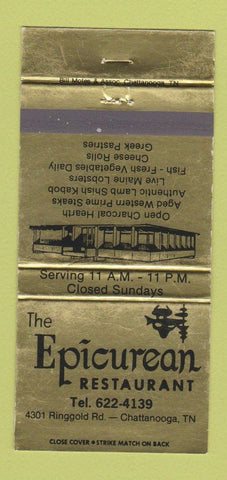 Matchbook Cover - Epicurean Restaurant Chattanooga TN 30 Strike