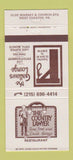 Matchbook Cover - The Country Lawyer Restaurant West Chester PA 30 Strike
