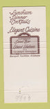 Matchbook Cover - The Country Lawyer Restaurant West Chester PA 30 Strike