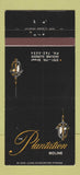 Matchbook Cover - Plantation Moline IL 30 Strike