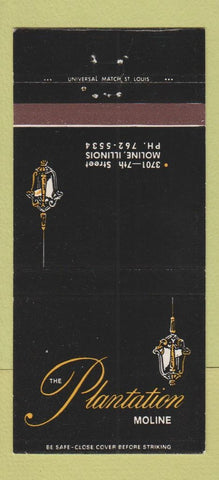 Matchbook Cover - Plantation Moline IL 30 Strike