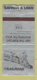 Matchbook Cover - Railroad Savings and Loan WEAR 30 Strike