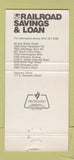 Matchbook Cover - Railroad Savings and Loan WEAR 30 Strike