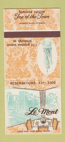 Matchbook Cover - Le Mont Restaurant Pittsburgh PA 30 Strike