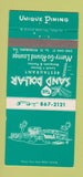 Matchbook Cover - Sand Dollar Restaurant St Petersburg FL 30 Strike