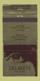 Matchbook Cover - Delbert's Hair Salon Long Beach Downey CA 30 Strike
